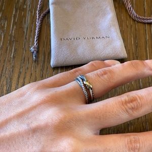 David Yurman X Crossover Ring with 18K Gold